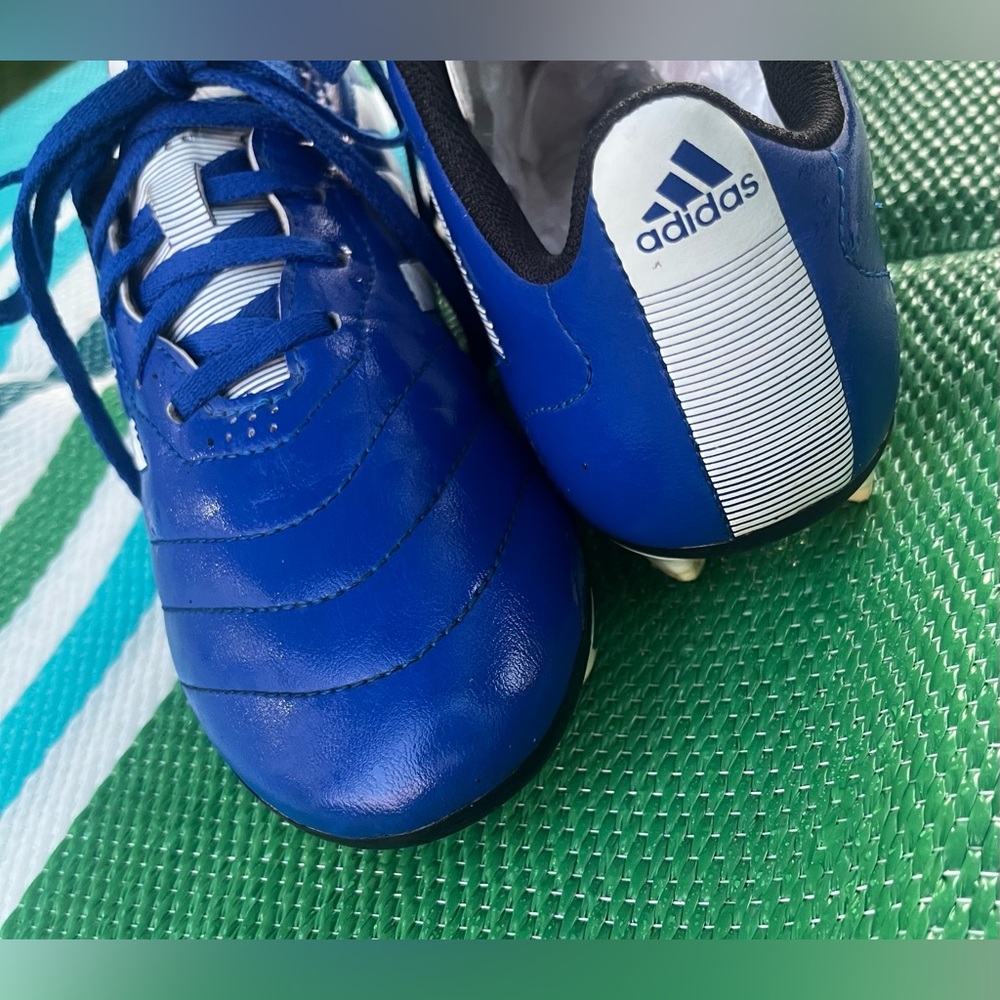 Adidas Goletto VIII FG J Soccer Cleats GW6162 Kids Size 5 Blue White - Picture 3 of 9